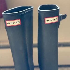 Hunter Black Womens  Rain Boots